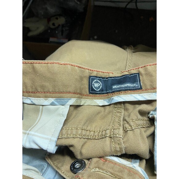 Weatherproof Pants Mens 40x32 Brown Straight Fit Canvas Workwear Normcore NWT - Picture 3 of 10